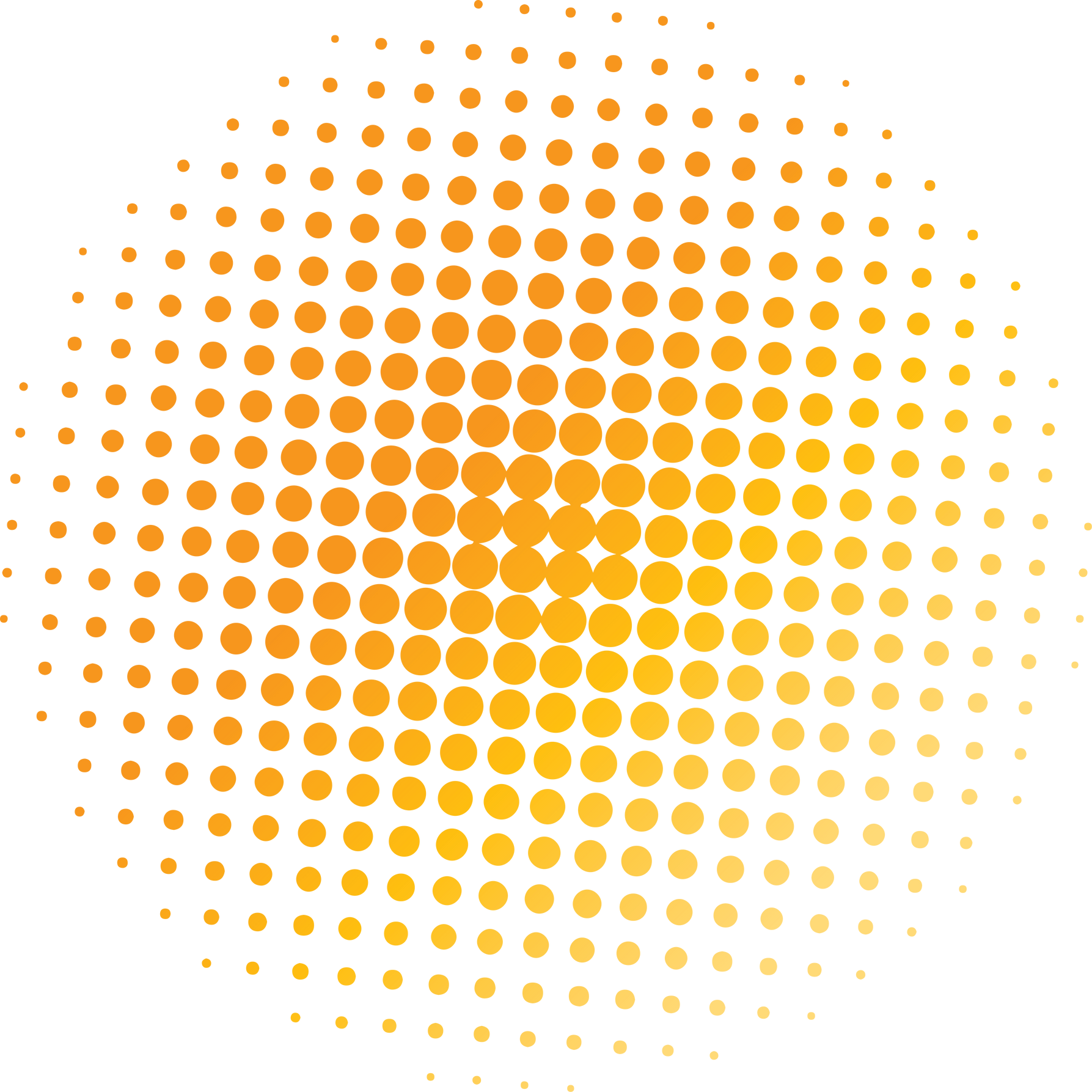 Gradient Orange Halftone Illustration